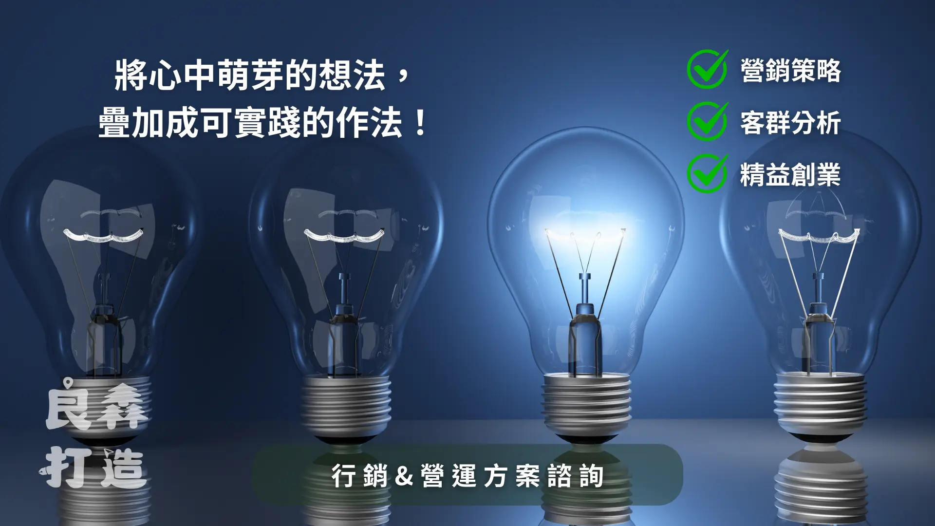 良森打造品牌首頁 台中在地專業數位行銷諮詢顧問,為中小型品牌打造專屬行銷計劃、營運分析,助品牌營收成長、降低成本!